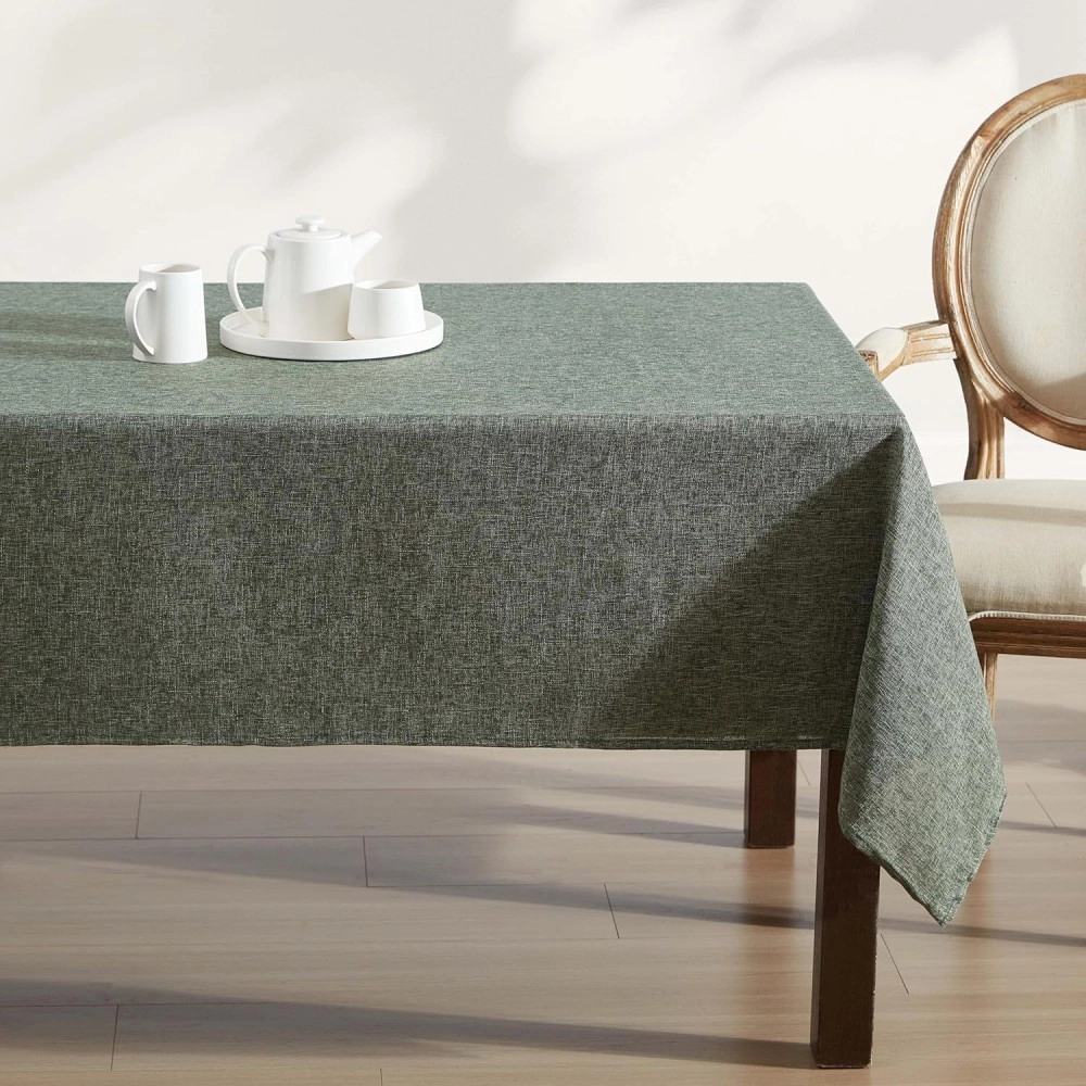 Luxuriously Smooth Fabric Tablecloth for Formal or Casual Dining, Holiday, Banquet, Wedding or Party, 60" x 120", Olive