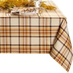 Home Fashions Russet Harvest Woven Plaid Cotton Tablecloth for Fall/Thanksgiving, 52"x70" Rectangle